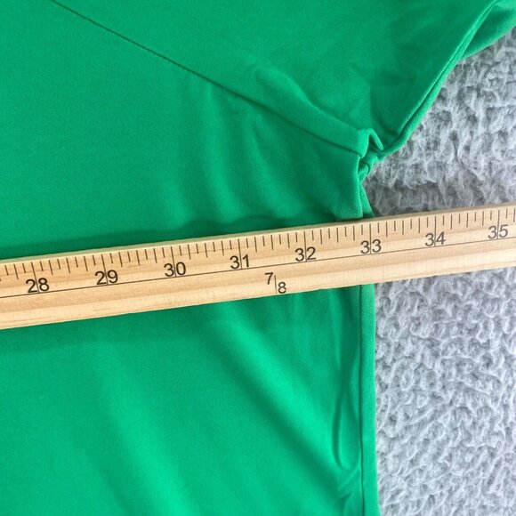 Susan Graver Top Womens 5X Plus Green Modern Essentials Liquid Knit Pullover 3/4 - Picture 7 of 9